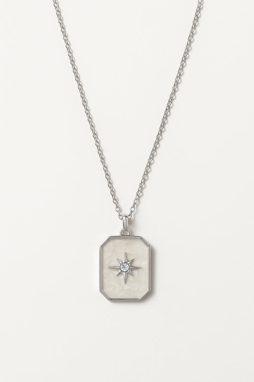 Stainless Steel Silver North Star Necklace for Women