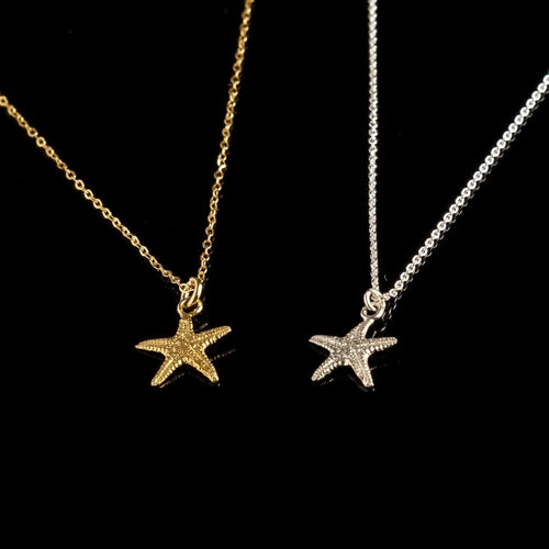 Minimalist Starfish Necklace, Handmade Sea Jewelry, Organic Beach